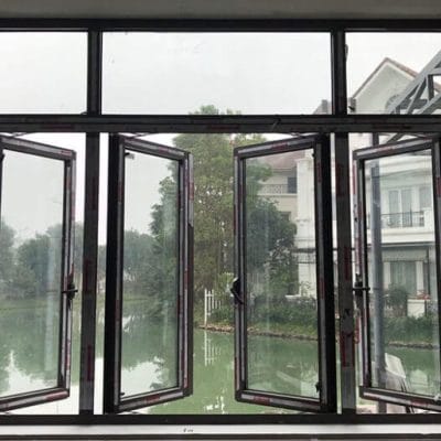 Cửa sổ mở quay 4 cánh nhôm Xingfa Cửa sổ mở quay 4 cánh nhôm Xingfa