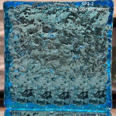 Gạch kính xanh biển vuông 150x150x50mm AVSING