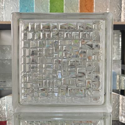 Gạch kính Mosaic trắng 190x190x80mm AVSING