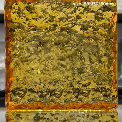 Gạch kính vuông màu vàng 150x150x50mm AVSING