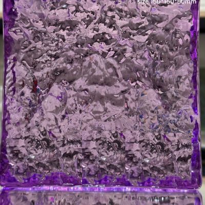 Gạch kính vuông màu tím 150x150x50mm AVSING