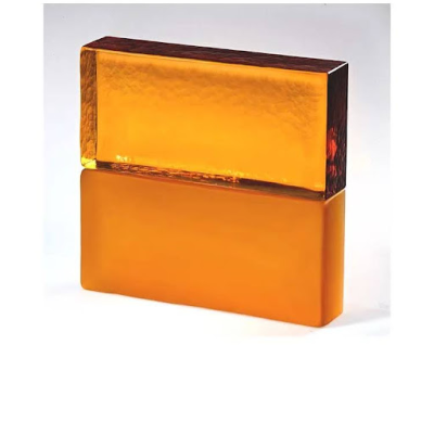 Gạch kính màu cam trơn 200x100x50mm AVSING