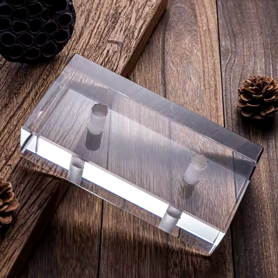 Gạch kính trơn mờ khoan lỗ ngắn 200x100x50mm AVSING