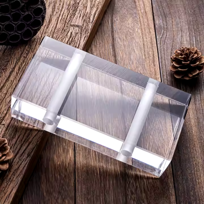 Gạch kính trơn mờ khoan lỗ ngắn 200x100x50mm AVSING