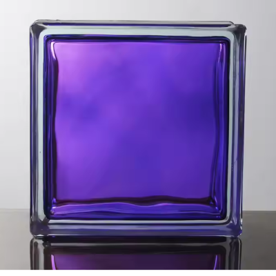 Gạch kính màu cam khối rỗng hình vuông 190x190x80mm