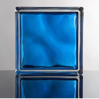 Gạch kính vuông màu vàng khối rỗng 190x190x80mm