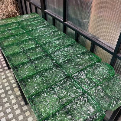 Gạch kính làm ghế ngồi 200x100x50mm AVSING