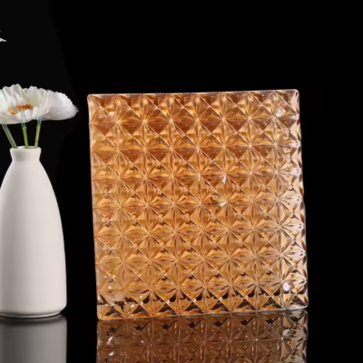 Gạch kính treo màu xanh nước biển 200x200x15mm AVSING