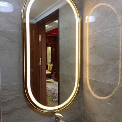 Gương Oval đèn led viền trong Gương Oval đèn led viền trong
