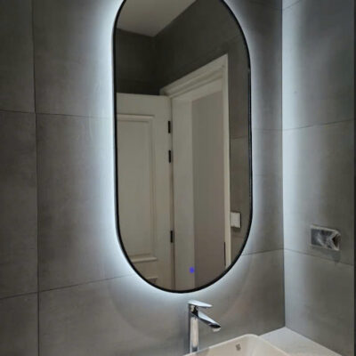 Gương Oval đèn led hậu