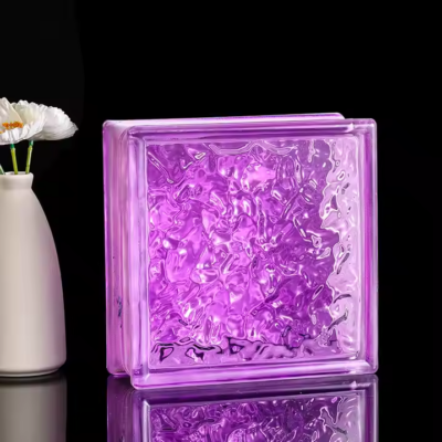Gạch kính sóng màu đỏ 190x190x80mm AVSING
